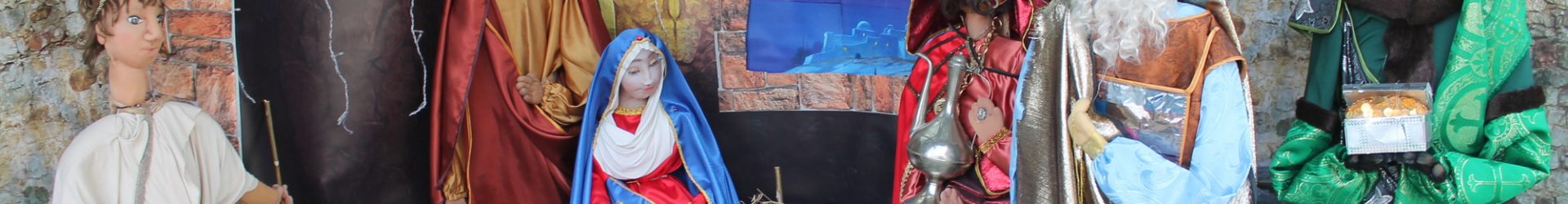 На территории храма Всех Святых установлен уникальный Рождественский вертеп